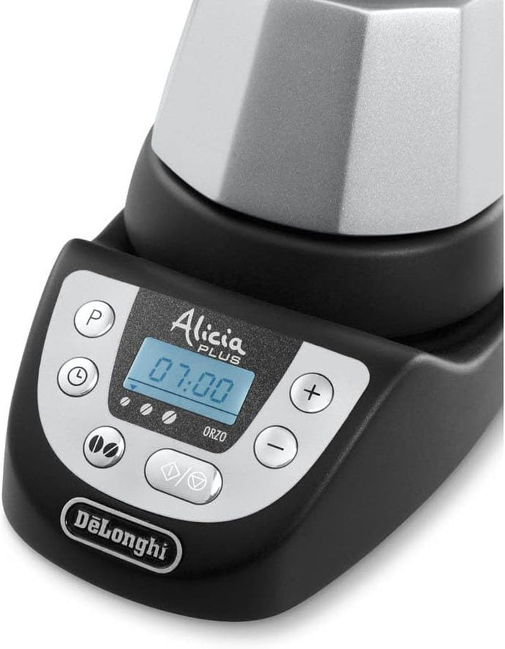 De'Longhi EMKP42.B Alicia plus - Cafetieră electrică moka, 450 W, 2-4 cești, plastic, negru / argintiu Negru