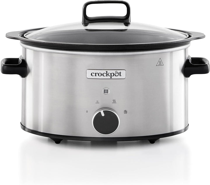 Crockpot Schongartopf | 3,5 Liter (3-4 Personen) | Behälter Zum Bräunen Von Fleisch Und Gemüse | Edelstahl [CSC085X], Cromo