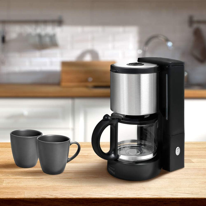 Espressor KA 8101 Swi | 1080 wați | Capacitate 10 cești | Oprire automată | Sistem anti-picurare | Indicator nivel apă | Oțel inoxidabil negru | Cafea