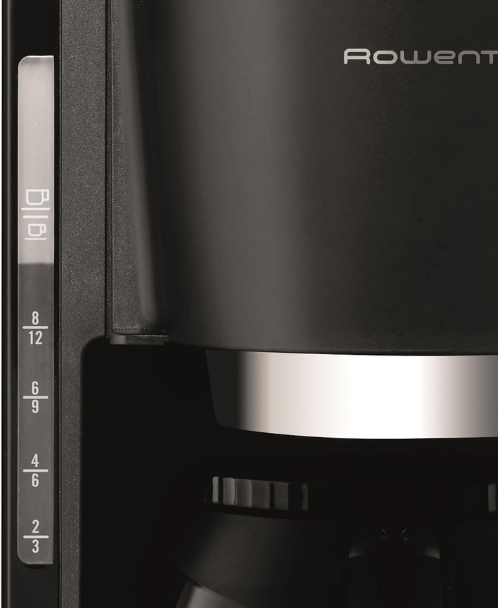 Espressor Rowenta Adagio Milano cu termos, capacitate 1 litru, 8-12 cești, oprire automată, filtru detașabil, indicator nivel apă, negru, CT3808