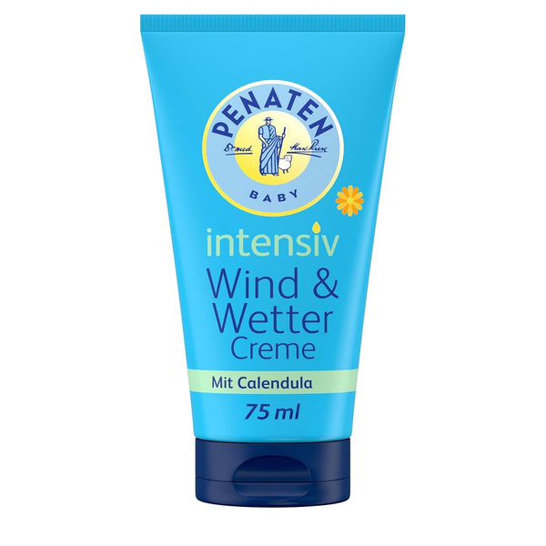 PENATEN Wind & Weather Cream (75 ml), îngrijire a pielii bebelușului cu protecție în vreme rece și umedă, cremă protectoare de îngrijire a bebelușului cu calendula bogată hrănește pielea și formează o barieră protectoare