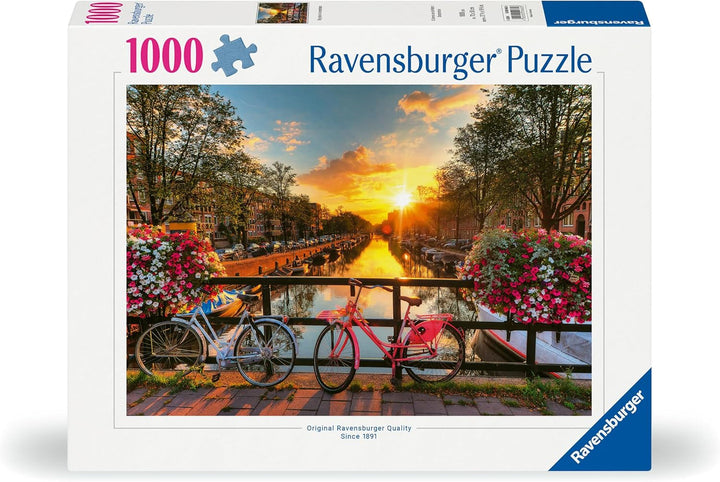 Ravensburger Puzzle 12000662 1000 piese Biciclete în Amsterdam - Puzzle colorat pentru adulți și copii în calitatea Ravensburger dovedită
