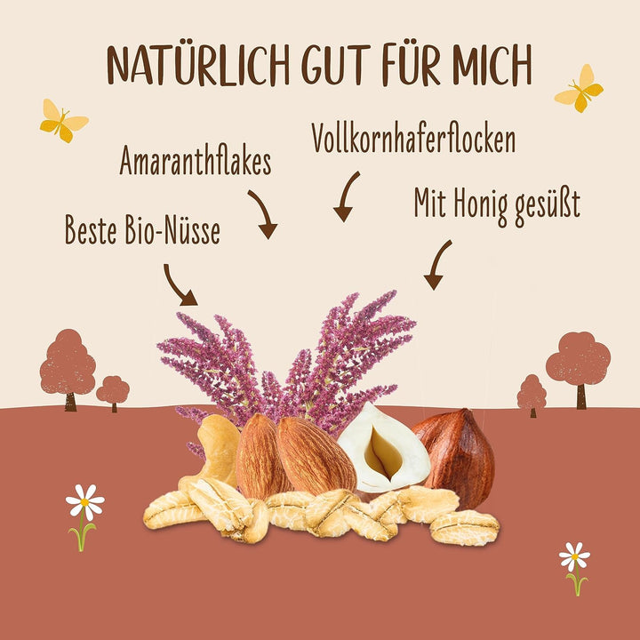 Allos Amaranth Crunchy Edelnuss | Bio Müsli | Nuss Müsli | Haferflocken | Frühstückscerealien | Vegan | 6Er Pack (6 X 400G)