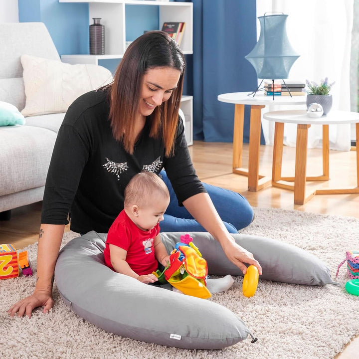 Innovagoods - Multifunktionales Stillkissen, Ergonomisches Design Für Entspannung Von Mutter Und Baby, Anpassungsfähig Für Verschiedene Positionen, Waschbar, Bunt, Polybaumwolle