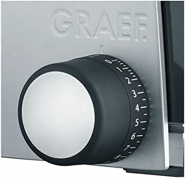 GRAEF SLICED KITCHEN SKS S32000, Silber Vollmetallgehäuse Mit Glasbodenplatte