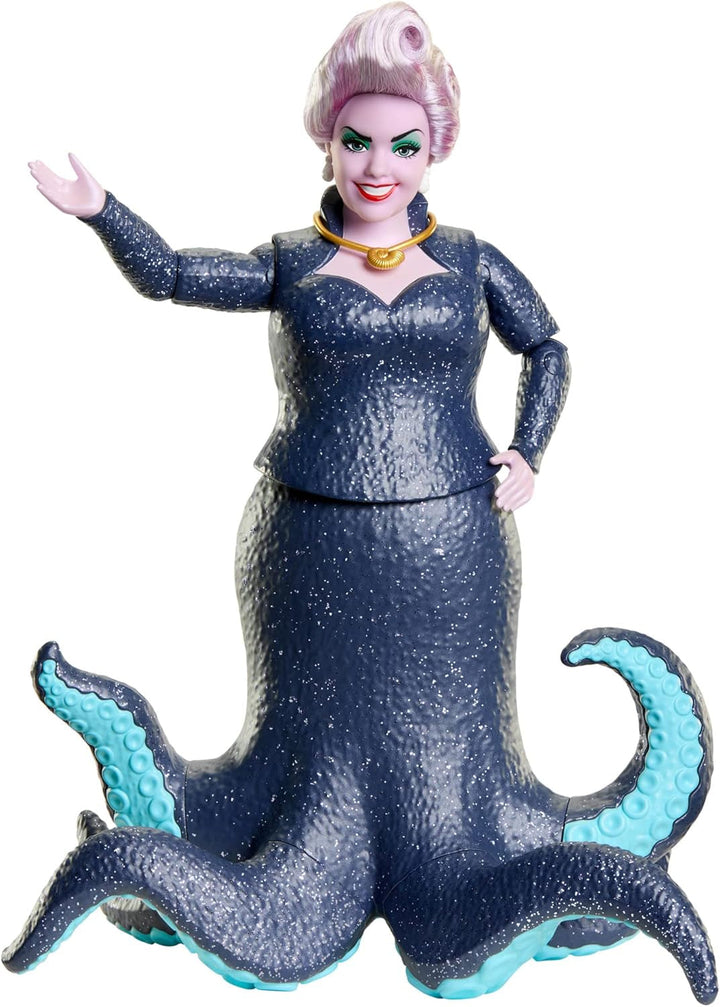 Mattel DISNEY Ariel, Sirena - Ursula cu tentacule, colier detașabil și coafură lavanda pentru o distracție nesfârșită la coafură, potrivită pentru copii de la 3 ani în sus, HLX12