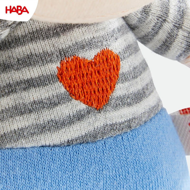 HABA Guardian Angel Mats - Păpușă textilă de pluș (15 cm), cadou de bun venit ideal pentru bebeluși și copii mici - lavabilă la 30°C - 2011869001