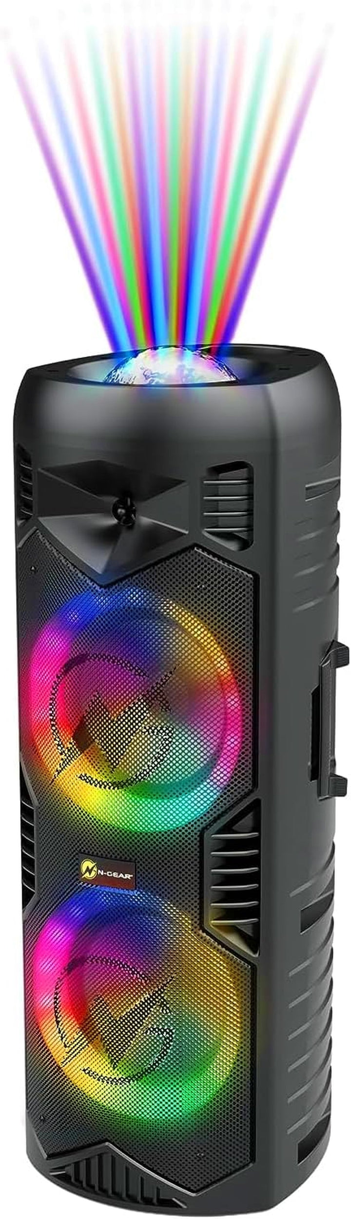 Let'S Go Party 5150 Music Box Bluetooth : Ultimate Party Box cu difuzoare duble 200W 6-Inch - Difuzor portabil de karaoke cu microfon fără fir, 5H Playtime, telecomandă și spectacol de lumini