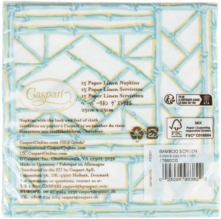 Șervețele de cocktail din bambus strecurat, hârtie de ouă de pinguin, in, 15 bucăți per pachet