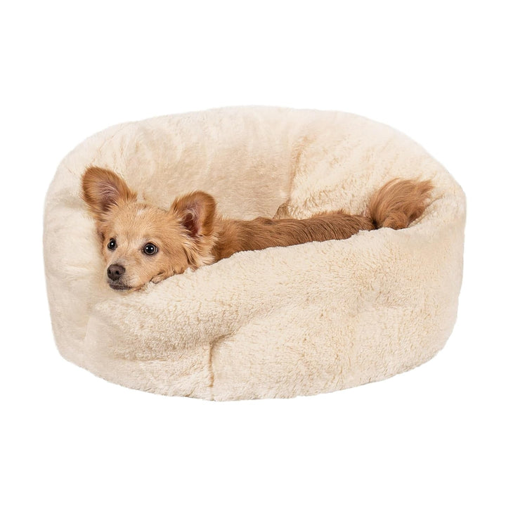 Pat pentru pisici de interior, lavabil, cu role de gât detașabile, pentru animale de companie de până la 4,1 kg – Covoraș de pluș cu imprimeu de diamant – Gri, mărimea S