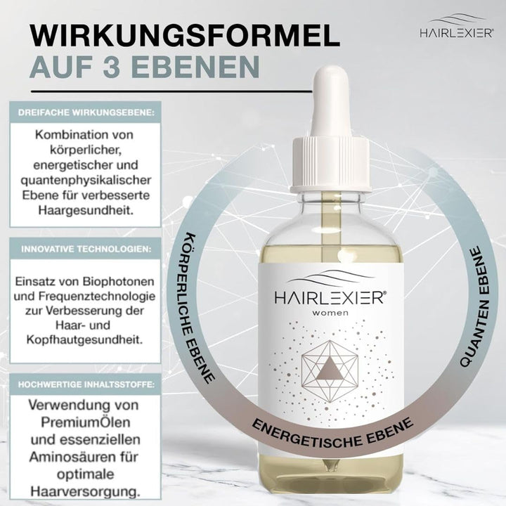 Hairlexier remediu de creștere a părului pentru femei - ulei de rozmarin pentru păr, ulei de păr cu ulei de ricin, ulei de lavandă, ser natural pentru păr împotriva căderii părului difuz, susține creșterea părului, vegan și organic + caiet de lucru Ingrijirea parului Naty Shop