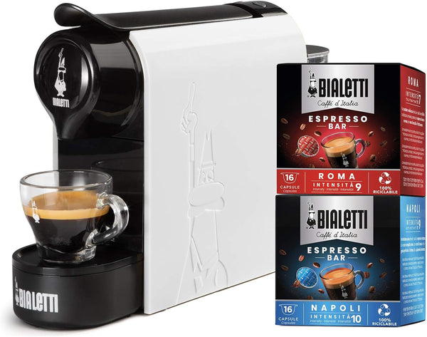 Bialetti Gioia Coffee Espresso Machine, alb
