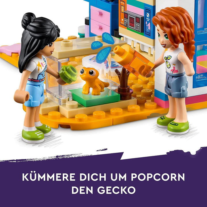 LEGO 41739 Friends Camera lui Liann, mini jucărie cu tematică artistică, cadou mic de colecție cu mini păpuși Liann, Autumn și Pet din seria 2023