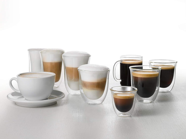 De'Longhi Dinamica ECAM 350.55.B Aparat de cafea complet automat cu sistem de lapte Lattecrema, cappuccino, espresso și cafea la apăsarea unui buton, afișaj digital, funcție 2 cești, rezervor mare de apă de 1,8 litri, negru