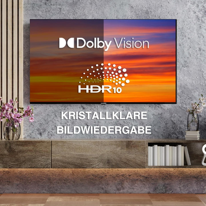 Telefunken Fernseher 50 Zoll Android Smart TV (4K UHD, HDR Dolby Vision, Triple-Tuner, Bluetooth, Dolby Atmos) D50U750X2CWI