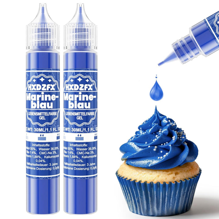 Lebensmittelfarbe Gel - HXDZFX 2×30Ml Lebensmittelfarbe, Hochkonzentriertes Zuckerfrei Food Coloring Für Tortendeko, Fondant Weiss, Macarons, Torte, Backen, Osterei, Slime (Weiß)