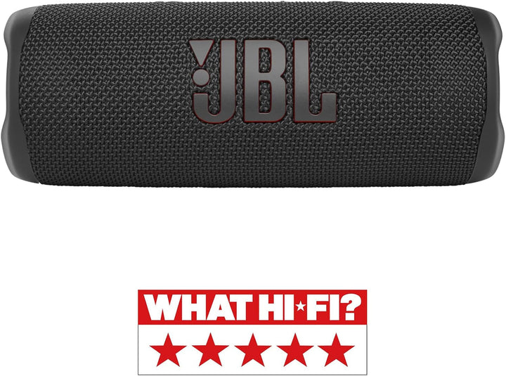Difuzor Bluetooth JBL Flip 6 negru - Difuzor portabil, rezistent la apă, cu sistem de difuzoare cu 2 căi pentru sunet puternic - Până la 12 ore de redare wireless a muzicii