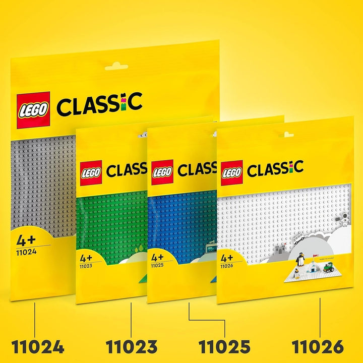 LEGO 11026 Placă de construcție albă clasică, placă de bază pătrată cu 32X32 adâncituri ca seturi de bază, jucărie de construcție