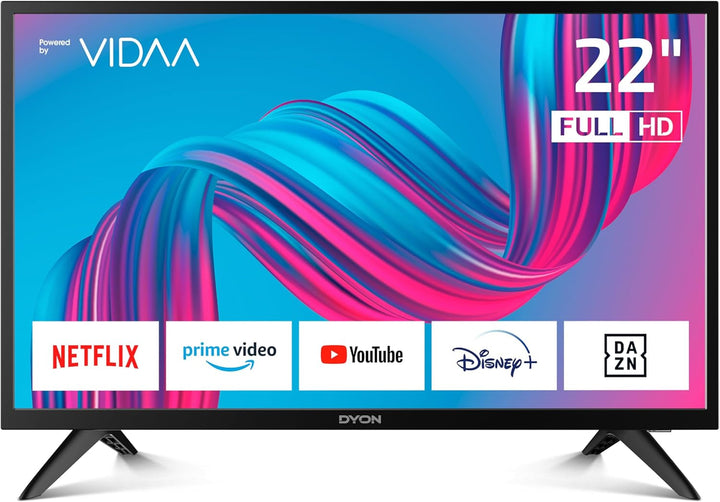 DYON Movie Smart 24 VX 60 Cm (24 Zoll) Fernseher (HD Smart TV, HD Triple Tuner (DVB-C/-S2/-T2), App Store, Prime Video, Netflix, Youtube, DAZN, Disney+) [Mod. 2023]…