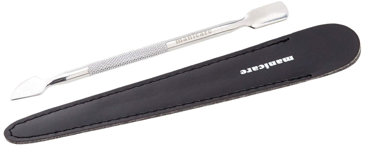 Împingător de cuticule și curățător de unghii, instrument profesional pentru manichiură/pedichiură, cu capete duble, oțel inoxidabil, perfect pentru cuticulele crescute excesiv, curăță sub/în jurul unghiei, îndepărtează oja