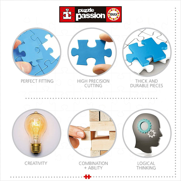 Educa - Puzzle 1000 piese pentru adulti | Harta veche a lumii, puzzle 1000 piese pentru adulti si copii de la 14 ani, harta (15159)