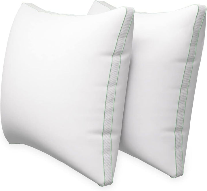 Novilla Pillow 65X65 Set de 2, 2800G (1400Gx2) Pernă reglabilă în înălțime Pernă pătrată de dormit Pernă albă de pat cu zip față de pernă lavabilă