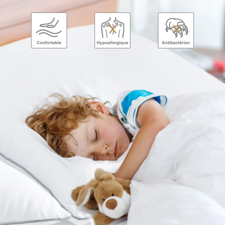 Pernă Bedstory, 50 X 70 Cm, 2 bucăți, Rezistent la mușcături, Respiră transpirația, Hipoalergenic, Umplutură: 100% fibră de poliester, Ultra-confort și confort moale și suport excelent