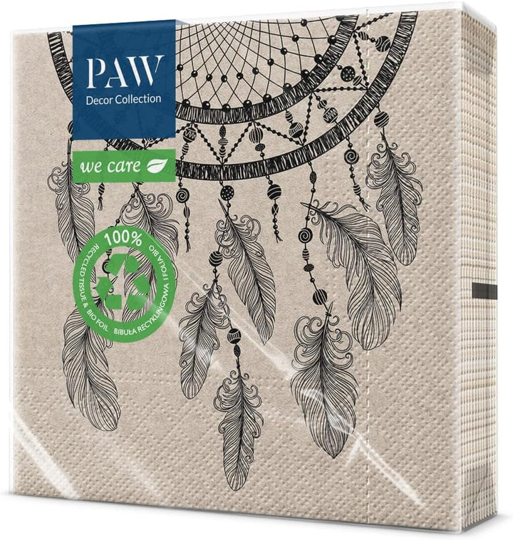 Path Decor Collection x Collection COLECCIÓN DE LA COLECCIÓN DE DISETA CM CM CON 3 capas. 20 piezas. Impreso con colores basados ​​en agua. Decoraciones de mesa. Nature, HIRSC, Paw_022022, ciervo, 33 x 33 cm (paquete con 3)