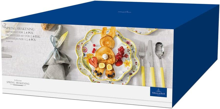 Villeroy & Boch – Spring Awakening Frühstücksset Für 2 Personen, 6 Teilig, Ostergeschirr Set Frühstück, Ostern, Kaffeeservice, Geschirr Frühling, Porzellan