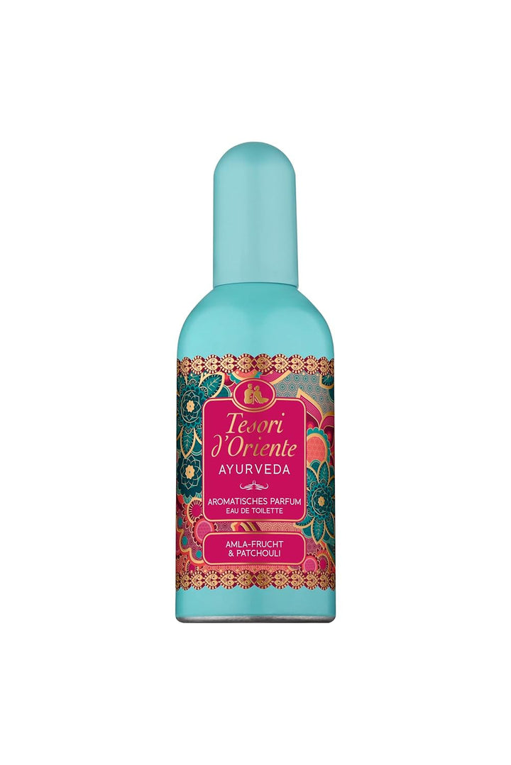 Tesori D'Oriente EDT Ayurveda 100 ml, Parfum aromatic (fructe de Amla și paciuli), într-o sticlă de aluminiu, Ritual de wellness pentru corp și simțuri