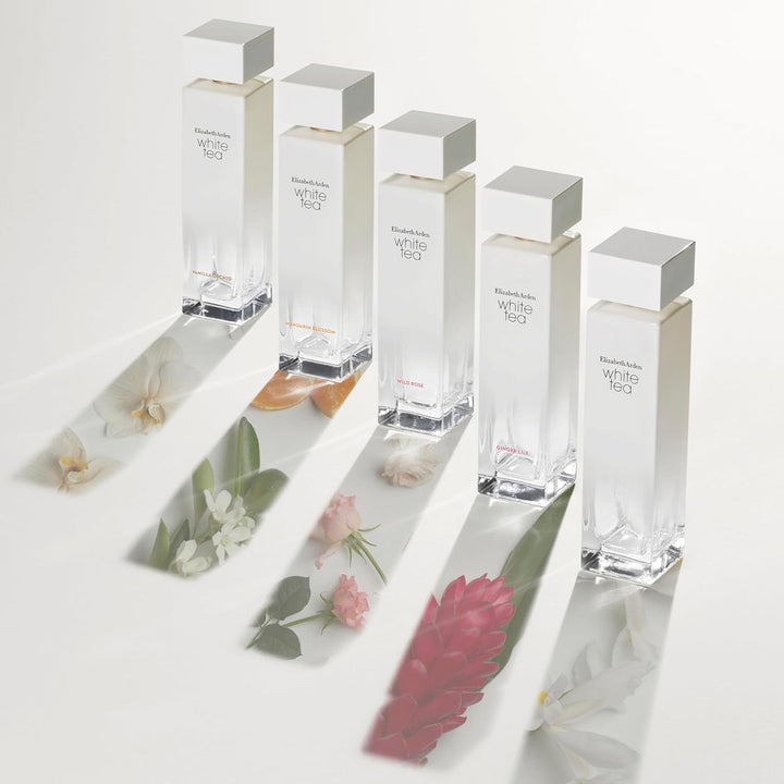 Elizabeth Arden White Tea Wild Rose – Apă de toaletă pentru femei, 50 ml, Parfum floral pentru femei cu o notă lemnoasă, Ingrediente selectate și design elegant, Parfum de zi cu zi