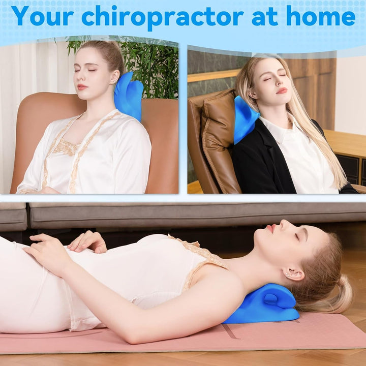 Neck Stretcher 2.0, Cloudy Neck Lefaya Neck Stretcher Orthopaedic Test Winner Neck Stretcher pentru a ușura durerea gâtului Premium Neck Hump Neck Cloud corectează postura (albastru)