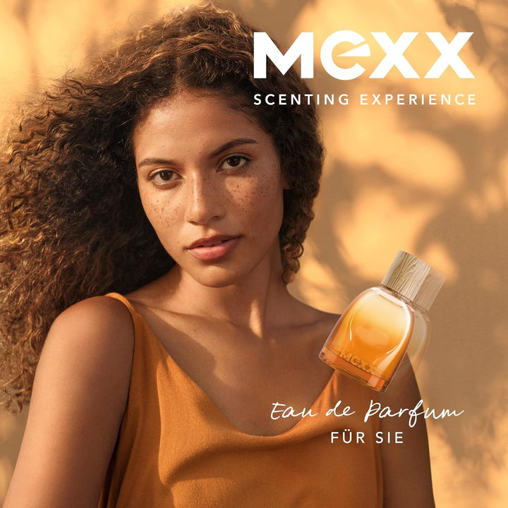 MEXX Inspired Glow Apă de Parfum pentru Femei, Parfum Floral-Fructat pentru Ea cu Proprietăți de Îmbunătățire a Starii de Spirit, 30 ml