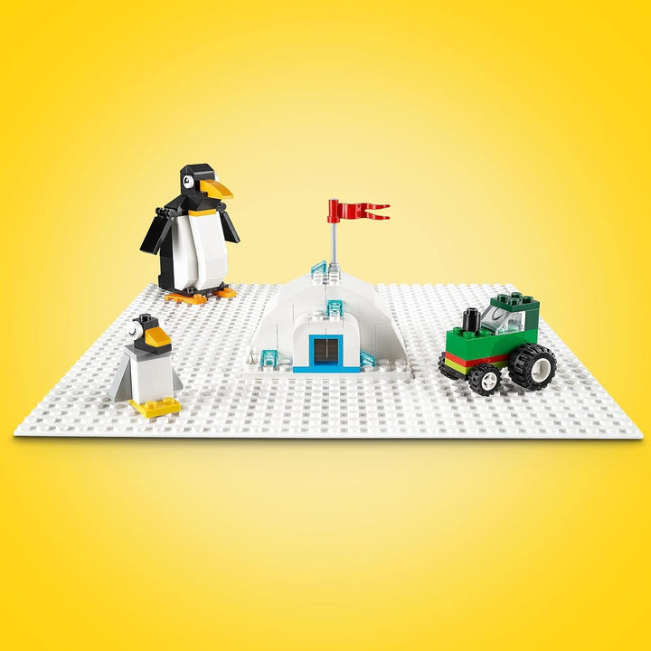 LEGO 11026 Placă de construcție albă clasică, placă de bază pătrată cu 32X32 adâncituri ca seturi de bază, jucărie de construcție