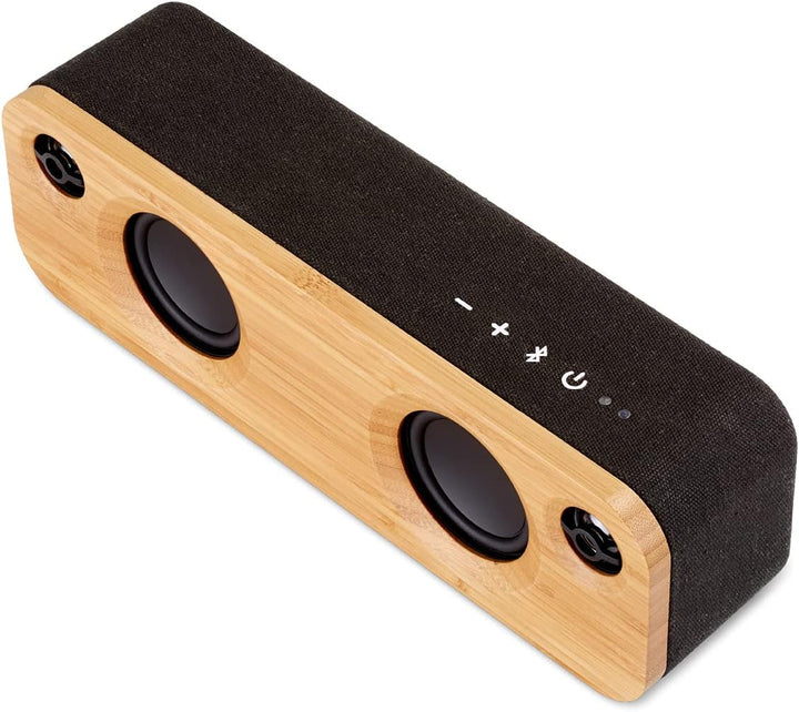 House of Marley Get Together Mini - Difuzor Bluetooth portabil, subwoofer de 2,5'' și tweeter de 1'', baterie cu autonomie de 10 ore, aux-in, încărcare USB, difuzor pentru Iphone, Ipad, Samsung Etc - Negru