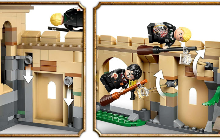 Castelul Hogwarts LEGO Harry Potter: Lecții de zbor, set de joacă de aventură cu 6 minifigurine de colecționat, inclusiv Draco Malfoy și profesorul Mcgonagall, set de joacă de rol pentru băieți și fete de la 9 ani 76447