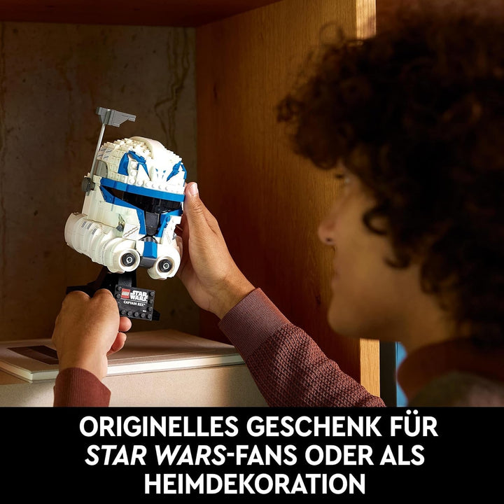 LEGO 75349 Star Wars Captain Rex Helmet Set, modelul Clone Wars de colecționat pentru adulți, seria 2023, piesă suvenir și idee de cadou