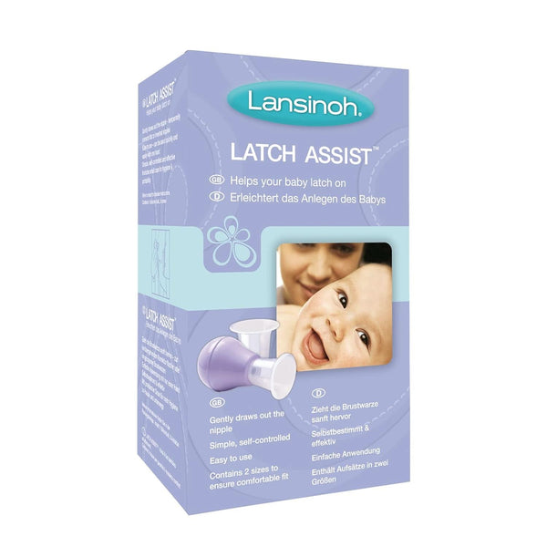 Lansinoh Latch Assist Nipple Everter with Case for Breastfeeding Mums, Offers Temporary Correction of Flat or Inverted Nipples, 2 Size Cones within the Pack and Hygienic Carry Case