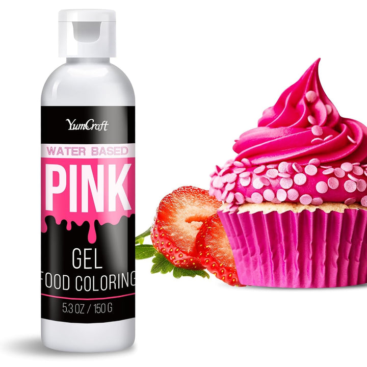 Lebensmittelfarbe Gel - Hoch Konzentriert Gel Lebensmittel Farbe Zum Kuchen, Backen, Ostereiern, Getränken - Zuckerfrei Food Coloring Für Fondant, Zuckerguss, Slime, Tortendeko (Rot, 150G)