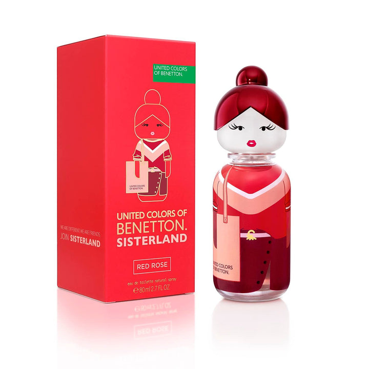 United Colors of Benetton - Sisterland Pink Raspberry, Apă de Toaletă Spray pentru Femei, Parfum Floral cu Lemn de Cedru, Zmeură, Neroli, Flori de Portocal, Lemn de Santal și Mosc - 80 ml