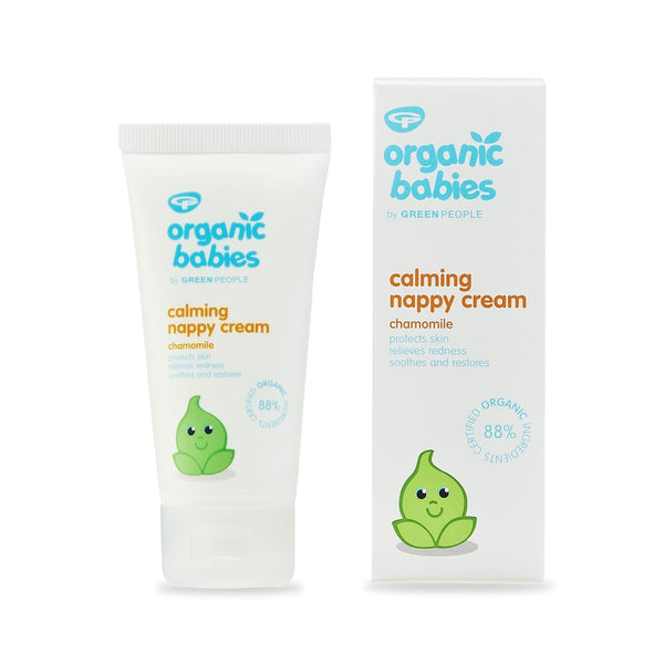 Green People - Cremă organică calmantă pentru scutece pentru copii - Oxid de zinc natural și organic - Eczema Friendly - Fără parabeni, 50ml