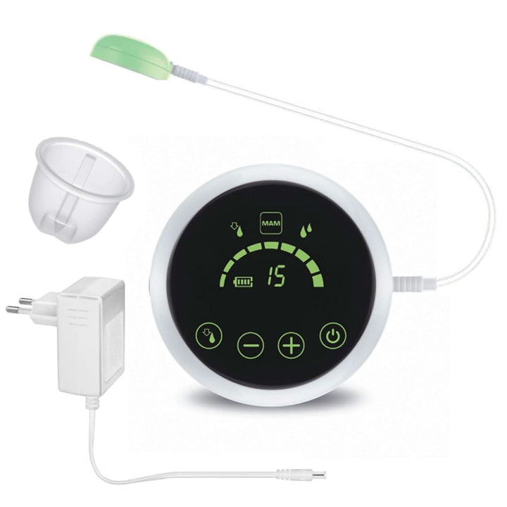 MAM Handmilchpumpe – Komfortable Und Kompakte Milchpumpe, Einzigartig Upgradebar – Handpumpe Für Muttermilch Inkl. 1 X MAM Easy Start Anti-Colic Flasche