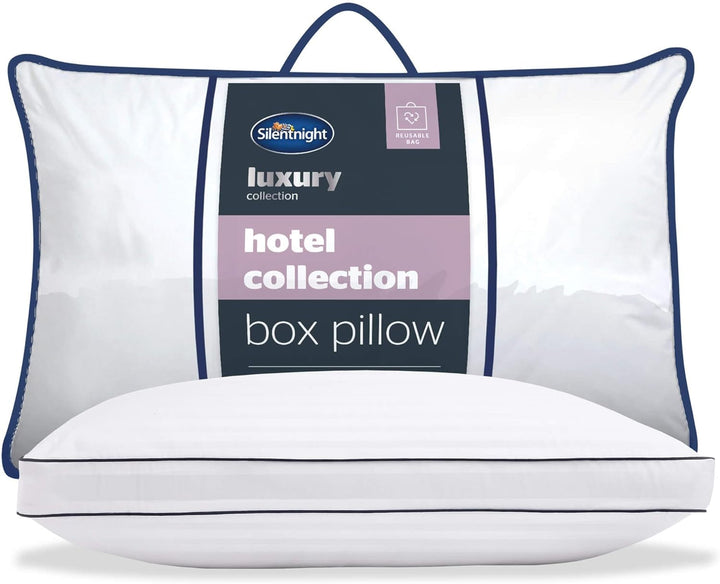 Pernă de susținere Silentnight Luxury Hotel Collection - pernă de susținere a spatelui și laterală de calitate hotelieră cu design cu pereți de cutie pentru susținere suplimentară a capului, gâtului și umerilor - 1 buc