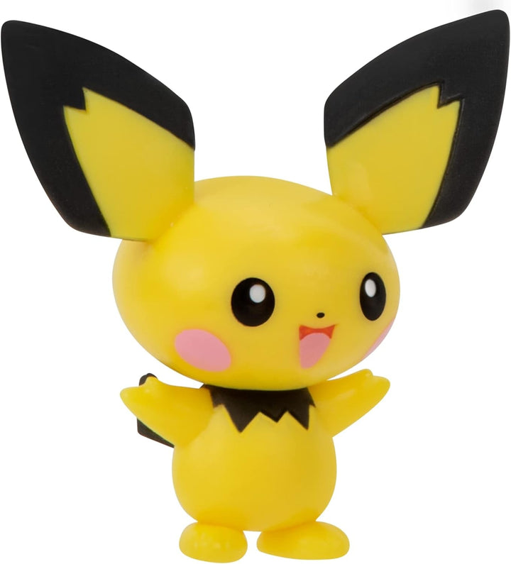 Pokemon PKW2778 Select 3-Pack cu Pichu și Pikachu și figuri de luptă Raichu de 7,6 cm, Evolution Multipack Style 2