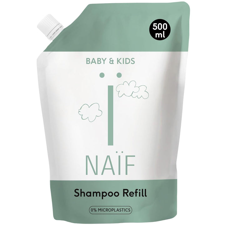 Naïf - Șampon de îngrijire - pentru bebeluși și copii - Șampon pentru bebeluși cu ingrediente naturale - 100% vegan - 0% SLES - Fără microplastice, siliconi și parabeni - 200 ml