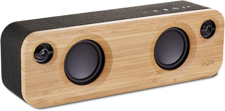 House of Marley Get Together Mini - Difuzor Bluetooth portabil, subwoofer de 2,5'' și tweeter de 1'', baterie cu autonomie de 10 ore, aux-in, încărcare USB, difuzor pentru Iphone, Ipad, Samsung Etc - Negru