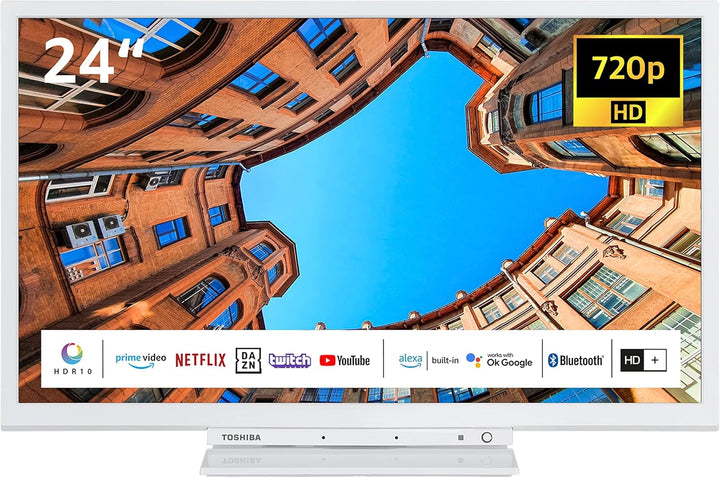 Toshiba 32LK3C64DAW 32 Zoll Fernseher/Smart TV (Full HD, HDR, Alexa Built-In, Triple-Tuner, Bluetooth) - Inkl. 6 Monate HD+ [2023]