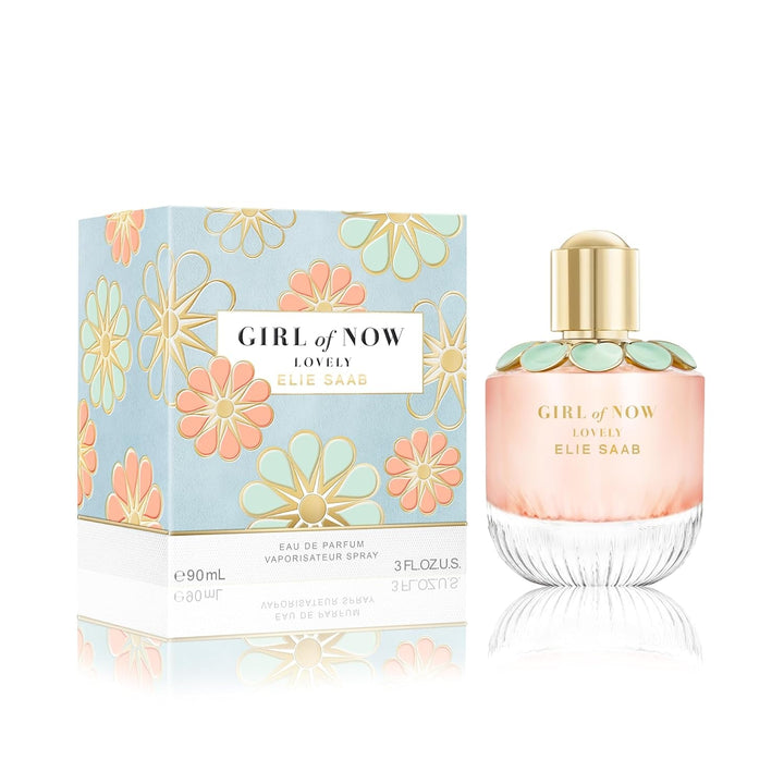 Elie Saab Girl of Now Lovely 30 ml – Apă de parfum pentru femei – Parfum floral gurmand – Note strălucitoare de mandarină, pară, floare de migdal și boabe de tonka – Sticlă transparentă