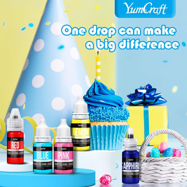 Lebensmittelfarbe - Hoch Konzentriert Flüssig Lebensmittel Farbe Zum Kuchen, Backen, Ostereiern, Getränken - Zuckerfrei Food Coloring Für Fondant, Zuckerguss, Slime, Tortendeko (Roter Samt, 236Ml)