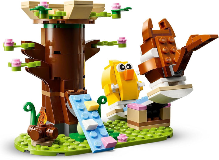 LEGO Spring Animal Playground, set de construcție cu pasăre și veveriță, set de joacă cu casă în copac pentru copii, idee de cadou pentru băieți și fete de la 8 ani, set de animale, jucărie cu figuri de animale 40709